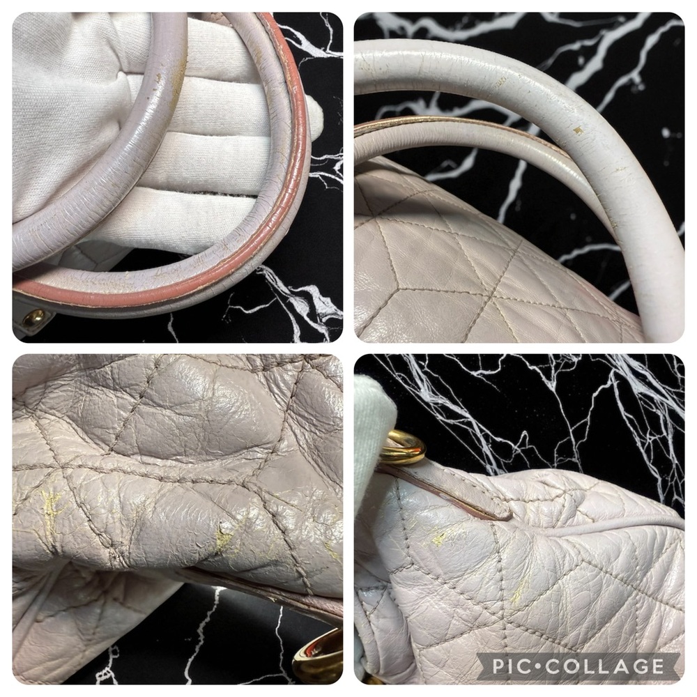MIU MIU Quilted Leather Handbag Beige - Picture 14 of 16